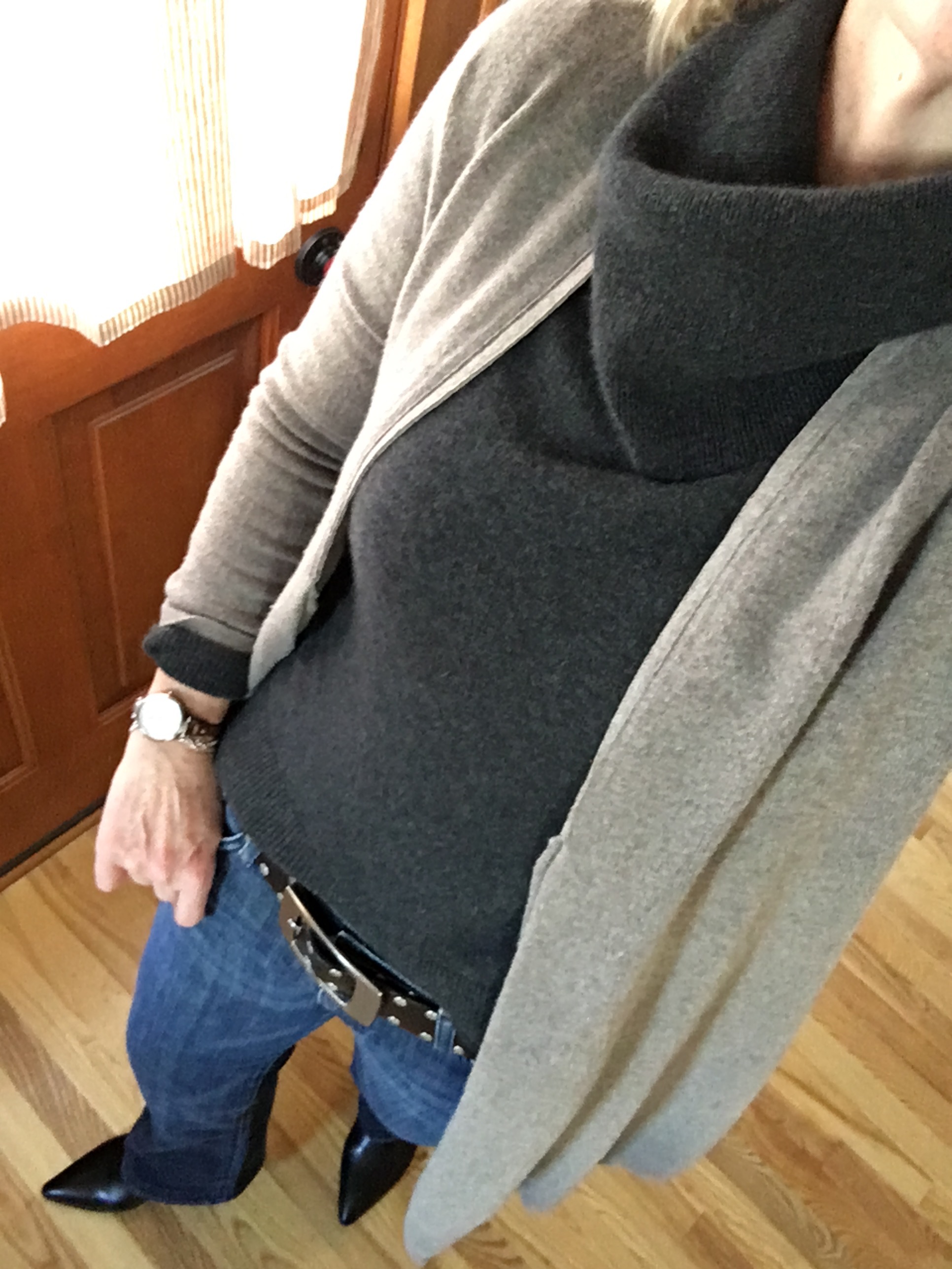 cashmere cowl and duster